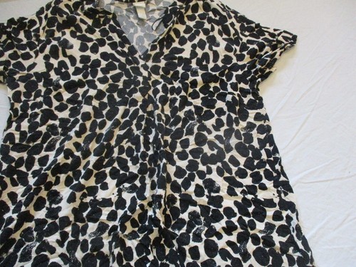 H&M Damenbluse schwarz beige Gr. L