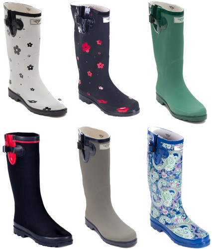 Mujeres Botas de caucho para lluvia-mate mitad de la Pantorrilla  Impermeable Wellies | eBay