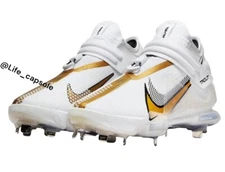  Nike Size 7 Force Zoom Trout 7 Mid Metal Baseball Cleats White CI3134-106 Mens