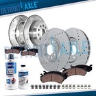 10pc Front Rear Drilled Brake Rotors Brake Pads Kit for 2018-2023 Jeep Wrangler