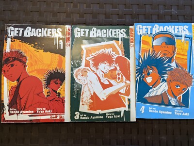 Get Backers Manga 1, 3, and 4 - All First Print / Printing - Manga