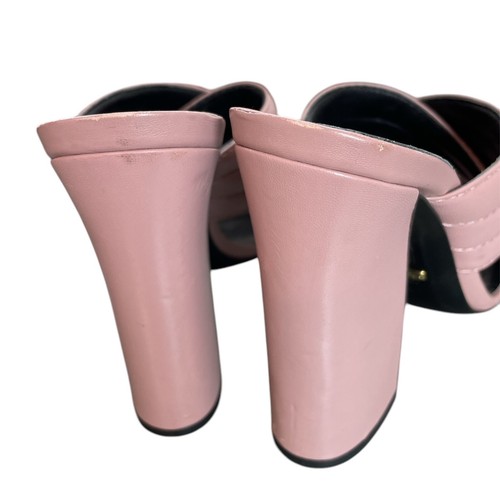 GUCCI Webby Pantoletten Gr. 38,5 Blush Blockabsatz Criss Cross Sandalen Pantoletten Rosa - Bild 11 von 14