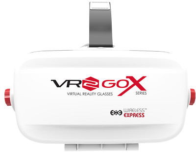 VR2GO X-Series Virtual Reality Glasses With Built in Headphones - White - New