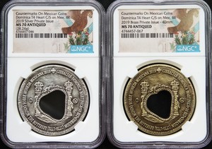 Mexico-2019-8-Reales-Silver-Brass-Medal-Gibraltar-Dominica-Counterstamp-NGC-MS70