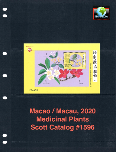 at $3.50 Scott Value - 2020 MACAO MACAU Flowers s/s CHINA CV MNH NH UMM - 第 1/4 張圖片