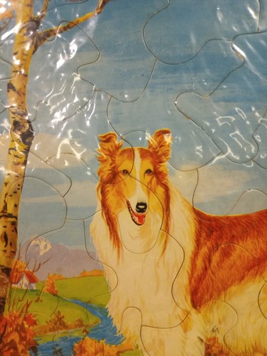 Vintage 1953 Lassie Picture Puzzle Complete Good Condition Whitman - Picture 6 of 10