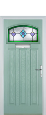 Chartwell Green Composite Door Door61 Style With Dorchester Glass Ebay