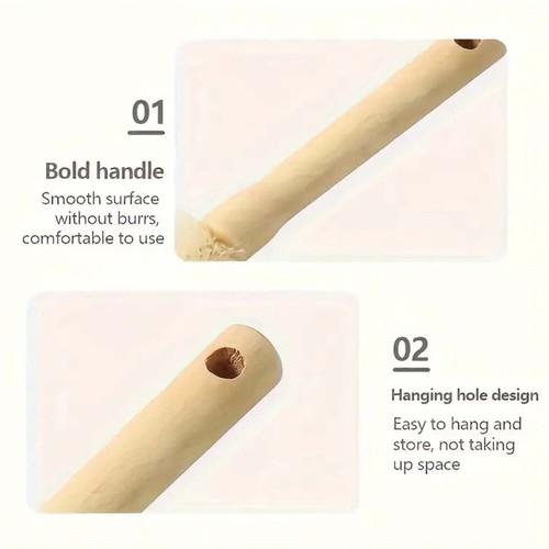 3PC Long Handle Toe Gap Cleaning Brush Foot Scrubber In Shower Wood Foot Brush - Picture 2 of 8