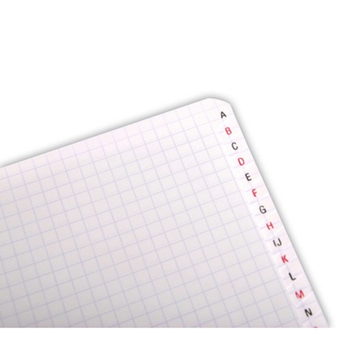 A4 A-Z Indexbuch Mathematik Wiro Notizbuch Quadratisches Gitter Grafik Papier Schule Organizer - Bild 13 von 13