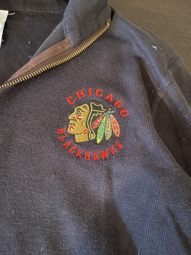 VINTAGE NHL Blackhawks 1/4 zip pullover size medium GREAT CONDITION - Bild 2 von 5