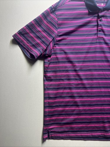 Walter Hagen Polo Shirt Mens L Essentials Golf Performance Striped Short Sleeve - Picture 3 of 5