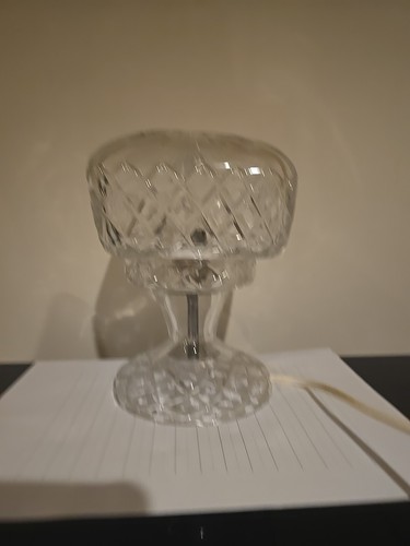 Vintage 1930s Art Deco Diamond Cut Crystal Boudoir Table Lamp - Picture 3 of 11