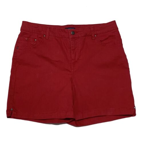 Bandolino Mandie, rote 5 Pocket Jeansshorts mit Stretch, Gr. 12