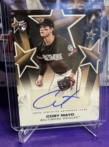 2025 Topps Baseball Coby Mayo RC Baseball Stars Autograph 36/50 Gold