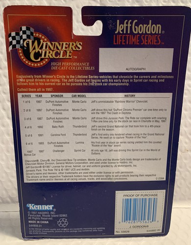Winners Circle 1993 Jeff Gordon Dupont Rookie of The Year 1/64 Scale No. 6 of 6  - Picture 2 of 2