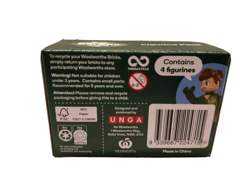 2021 Woolworths Bricks Supermarket Series Collectables -Team Member Figurine Set - Picture 2 of 3