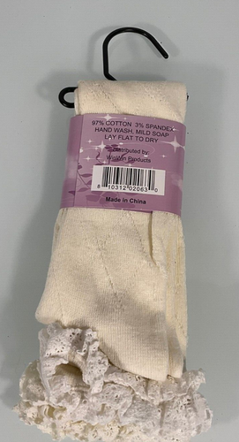 New WinWin Women's Crochet Lace Boot Knee Socks Beige Short Size 6-11 - Picture 4 of 6