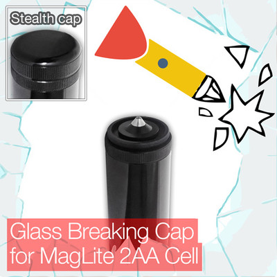 Stealthy Glass Breaking End Tail Kappe für Mini MagLite 2AA Zelle Taschenlampe