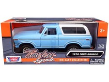 1978 Ford Bronco Custom Light Blue and White "Timeless Legends" Series 1/24 Diec