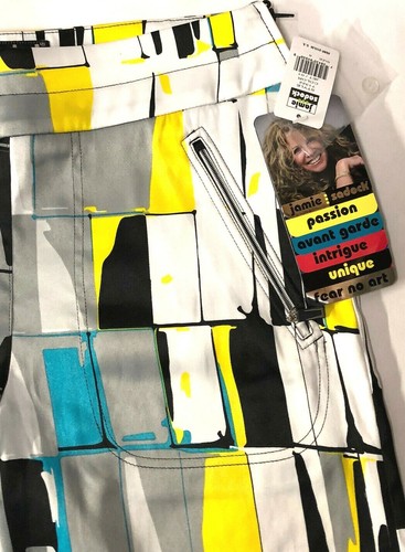 Pantalones Cortos de Golf Jamie Sadock Talla 8 Multicolor Galleria Arte Anglical Elastizados Nuevos con Etiquetas 71322 - Imagen 6 de 10