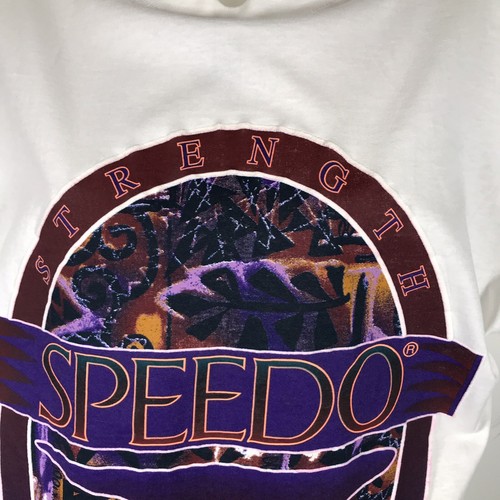 Vintage Speedo 1995 T-Shirt Gr. L weiß Stärke getestet Volleyball Schwimmen selten 90er - Bild 7 von 10