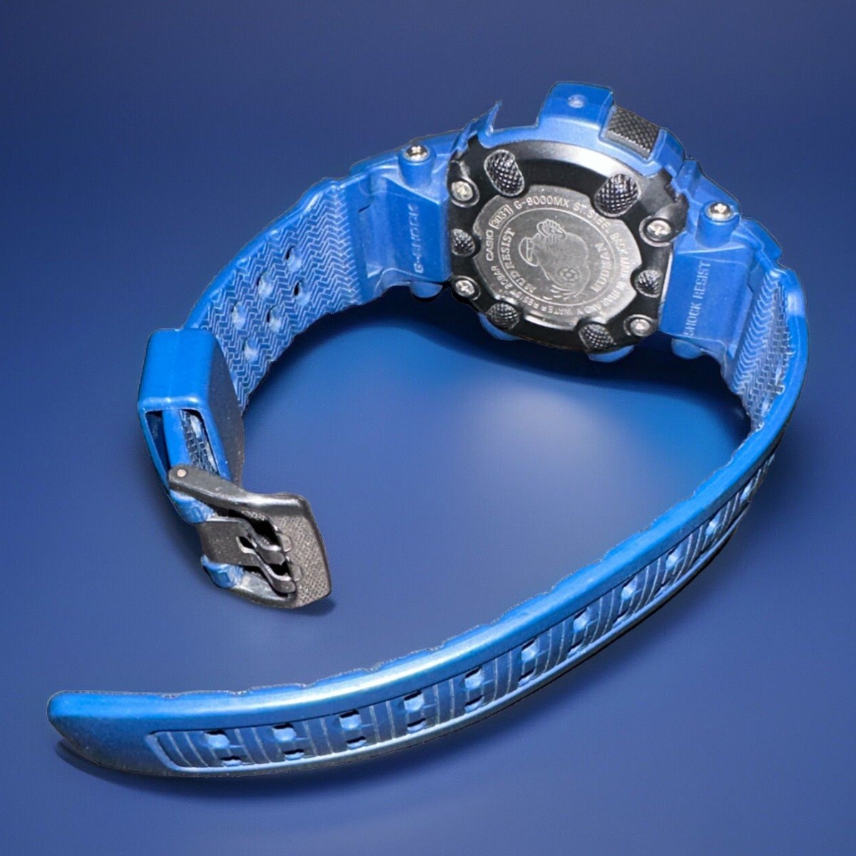 G-Shock G-9000MX Mudman Watch Matte Blue Black Vintage Used