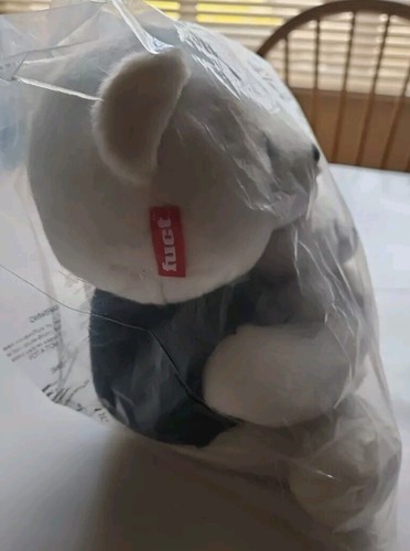 FUCT K$LL PEOPLE NOT ANIMALS STUFFED TEDDY BEAR WHITE - Picture 2 of 9