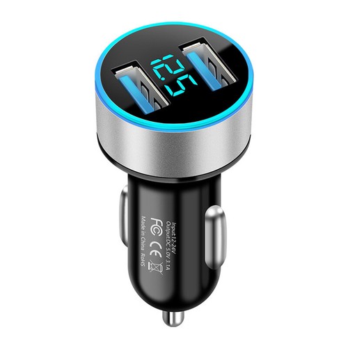 Dual Ports 3.1A USB Car Cigarette Charger Lighter Digital LED Voltmeter 12V/24V - Picture 13 of 20