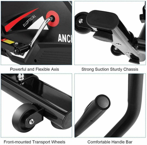 Magnetic Elliptical Exercise Fitness Training Machine Home-Gym Cardio Mute Quiet - Picture 35 of 66