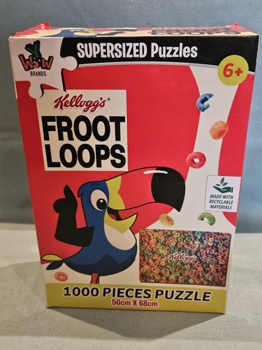 Official Kellogg's Fruit Loops 1000 Piece Jigsaw Puzzle Complete Boxed GC - Picture 1 of 3