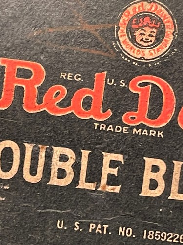 Vintage 1920er/30er rote Teufelsfarbe Schaberklingen in OVP - Bild 3 von 9