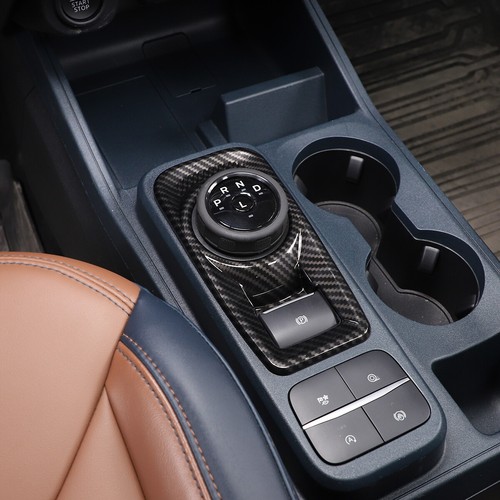 Carbon Fiber Pattern Shift Knob Bezel Trim Cover Fit For Ford Maverick 2022-2023 - Picture 1 of 9