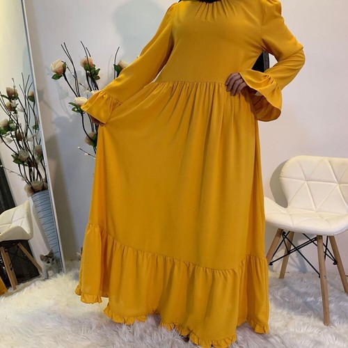 Muslim Women Long Sleeve Maxi Dress Abaya Kaftan Robe Dubai Arab Robe Cocktail - Bild 118 von 124