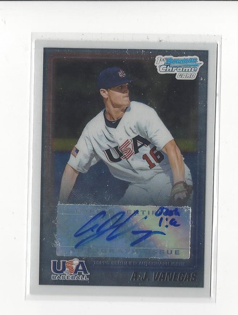 2010 Bowman Chrome 18U USA Baseball A.J. Vanegas AUTOGRAPH