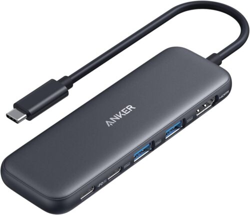 Anker 332 USB-C Hub (5-in-1) with 4K HDMI Display, 5Gbps and 2 5Gbps USB-A Data - Picture 1 of 6