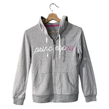 Disney Parks Princess Full Zip Hoodie XS Jacket Striped Pink Gray Princessing