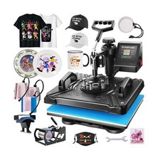 Heat Press,8 in 1 Multifunctional Tshirt Printing Machine 15"x12" Digital Ind...