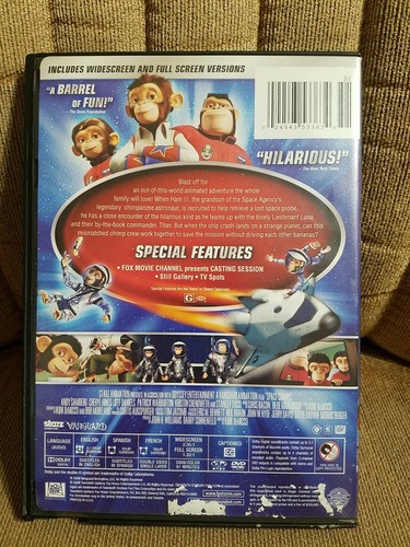 SPACE CHIMPS MOVIE DVD RATED G Blockbuster Case Kids Animated FREE SHIPPING - Imagen 3 de 3