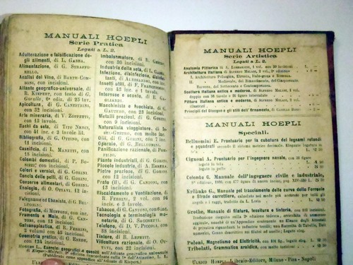 1887 ANTIQUE BOOK - CARPENTER CABINETMAKER MANUAL - Ed HOEPLI - ITALIAN XARE!! - Picture 14 of 18
