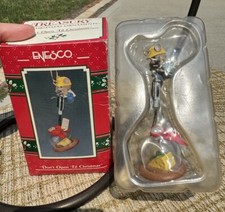 VTG Enesco Christmas Tree Mouse Ornament~Don't Open 'Til Christmas~Cheesy Mice!