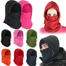 Thermal Fleece Balaclava Hat Hooded Neck Warmer Winter Sports Face Mask for Men