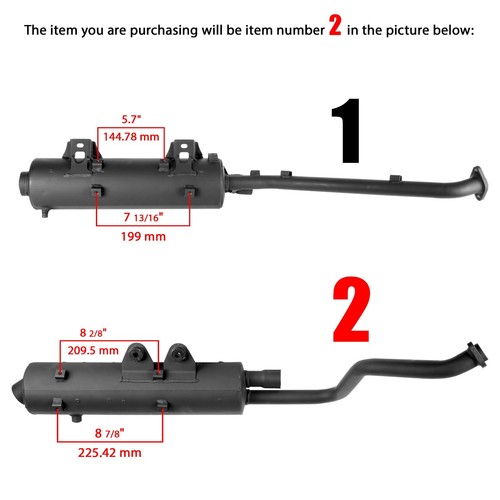 18087-0077 18087-1148 18087-1178 Exhaust Muffler & Gasket For Kawasaki ATV - Picture 2 of 9