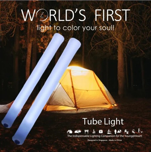 PuffyGlo Portable Inflatable Solar Powerful LED Tube Camping Light 24 Inches - Picture 18 of 20