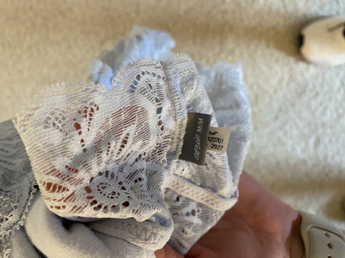 AERIE Light Blue lace bralette bra size Medium | eBay