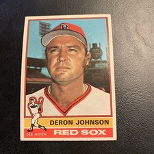 #529 Deron Johnson BOSTON  Red Sox 1976 Topps  Baseball Card Cb7