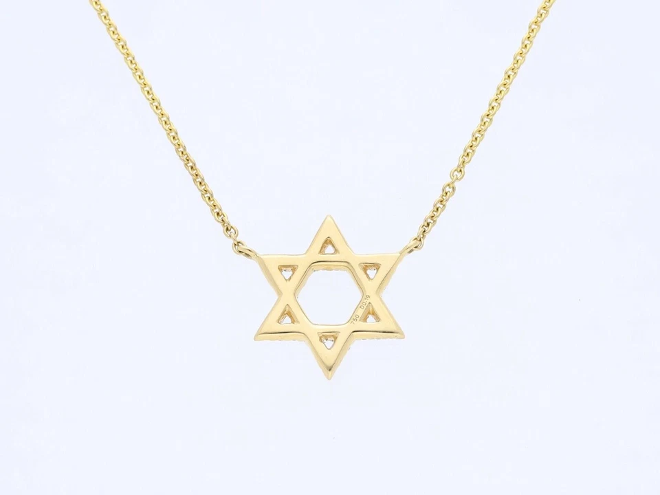 Top Preis David Stern Brillanten Kette Collier 0,19 ct. 750 Gelb Gold neu Deta - Bild 3 von 4