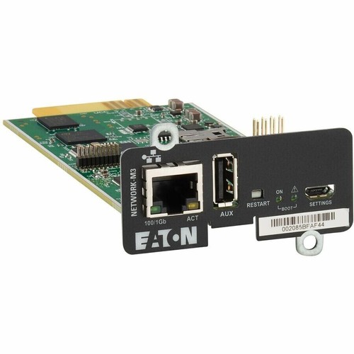 Eaton NETWORK-M3 Card for UPS and PDU 1 Port(s) - 1 - Twisted Pair - 1000Base-T - Picture 1 of 2