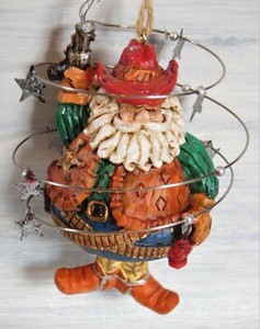Dangle Legs Resin Shooting Stars Cowboy Santa Christmas Tree Ornament Western Ebay