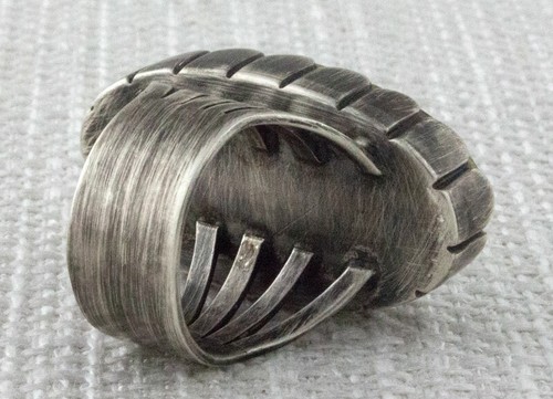 8 - High Grade Natural Pilot Mountain Turquoise Ring By Ella M. Linkin - Picture 4 of 4
