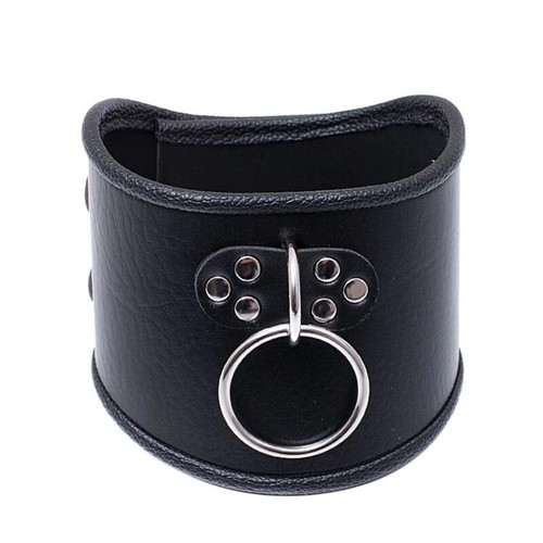 Couples PU Leather Neck Collar Cuffs With Chain Posture Harness Restraints BDSM - Picture 8 of 53